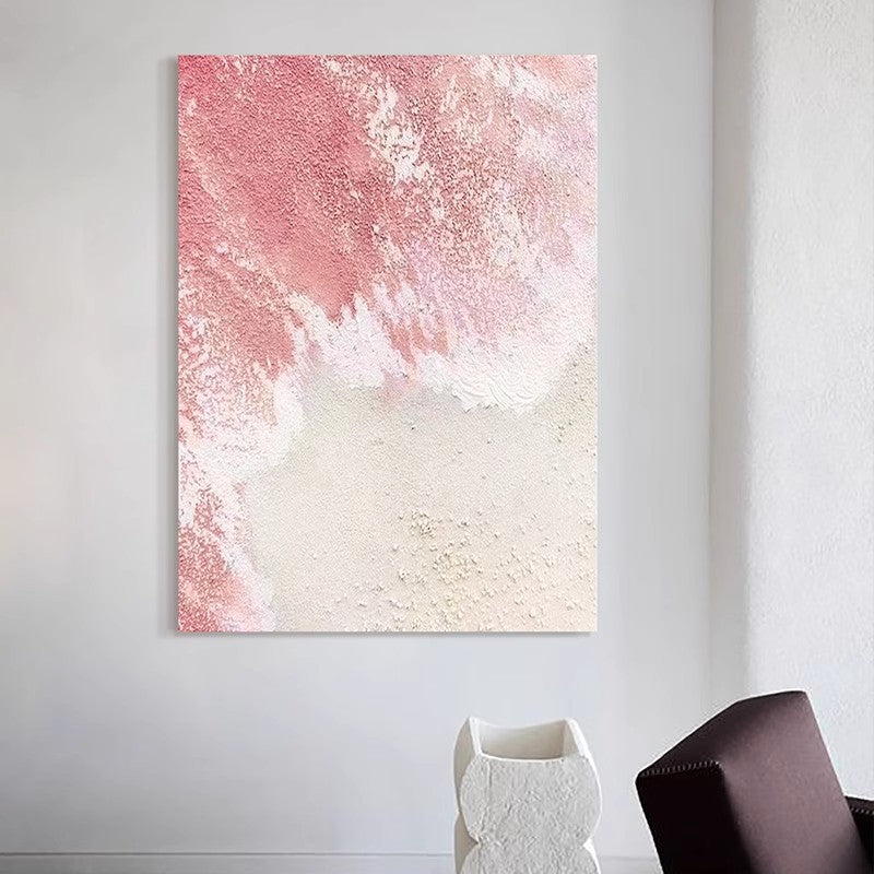 Wabi-sabi cream style living room decoration painting abstract Dafen Village oil painting