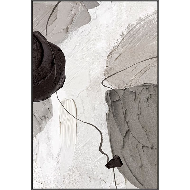 Black and white abstract hanging painting