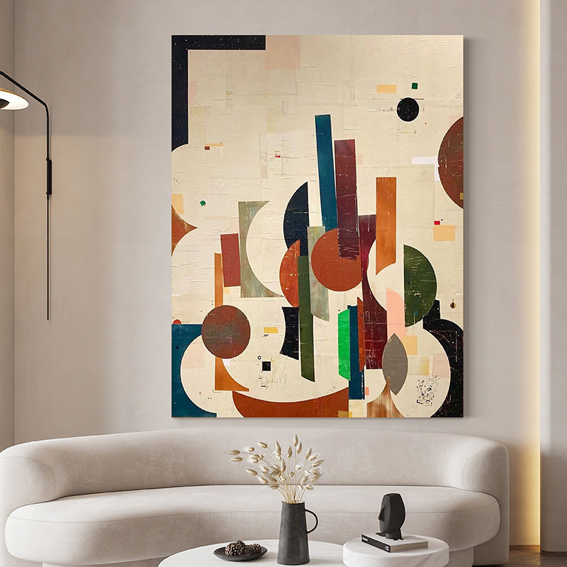 Wabi-sabi style abstract entrance decoration painting