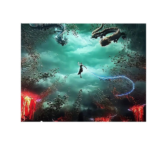 Chinese style cartoon animation advanced entrance decoration painting