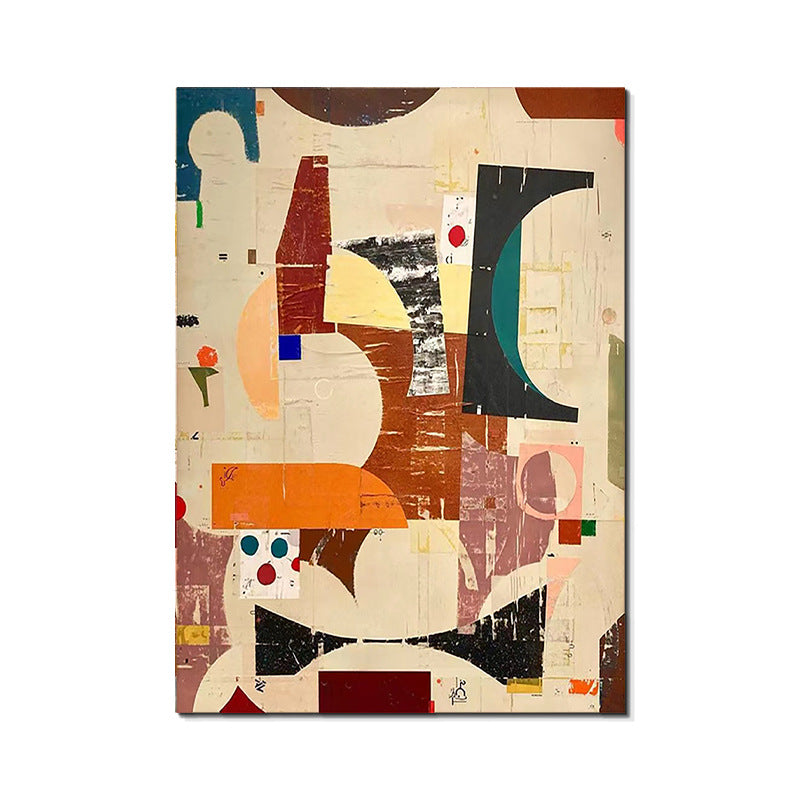 Wabi-sabi style abstract entrance decoration painting