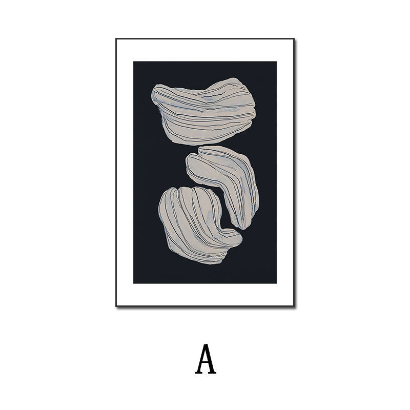 Wabi-sabi style soft furnishing abstract decorative painting