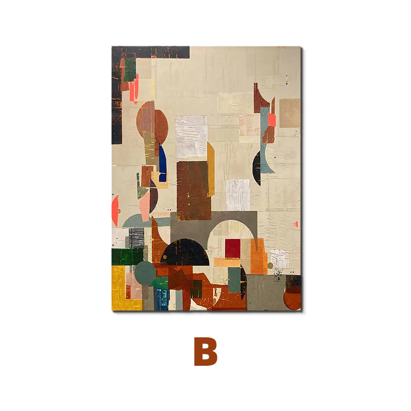 Wabi-sabi style abstract entrance decoration painting