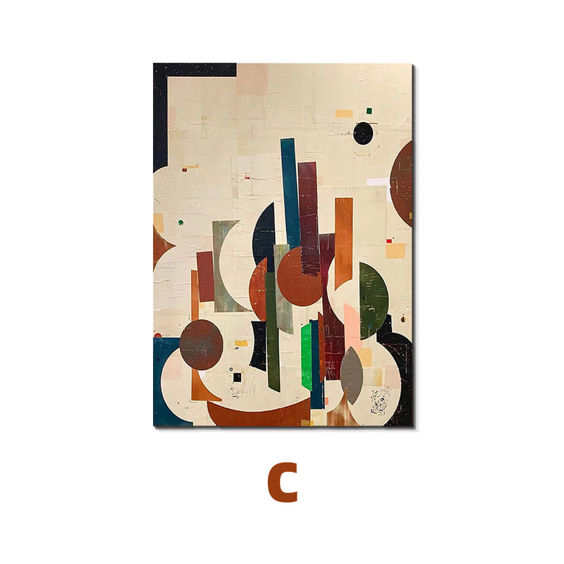 Wabi-sabi style abstract entrance decoration painting